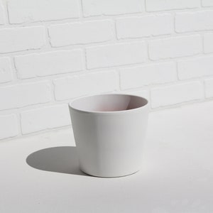 Matte White Painted Terracotta Pot Terra Cotta Planter Ceramic Mid Century Scandinavian Mexican Bohemian Clay Succulent Cactus Minimal Decor