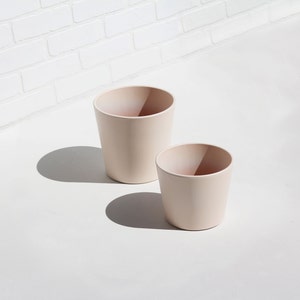 Peach Tan Sand Painted Terracotta Planter Pot Terra Cotta Ceramic Mid Century Scandinavian Mexican Clay Boho Decor Succulent Minimal Decor