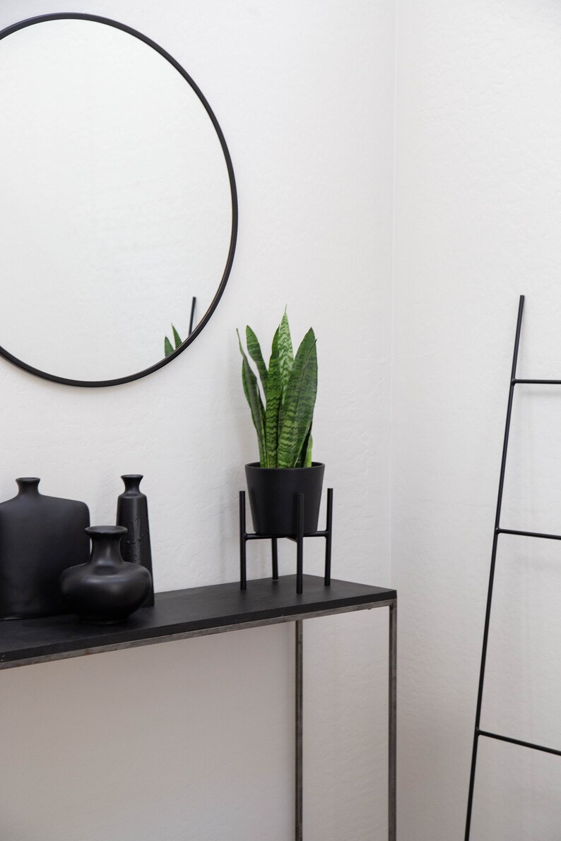 Mid Century Modern Metal Plant Stand Planter Pot Holder Scandinavian Bohemian Succulent Cactus Minimal Terracotta Ceramic