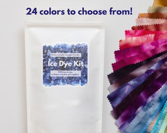 Ice Dye Kit for beautiful at-home DIY ice tie-dye | budget friendly craft kit for tie dye ice dyeing | made in Asheville by waxonstudio