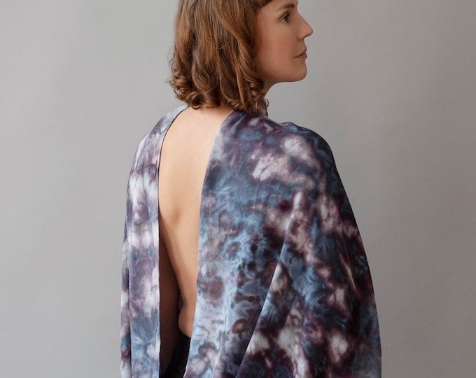 Raven Ice Dyed Bamboo Shawl Lightweight Infinity Scarf Gorgeous Bamboo ...