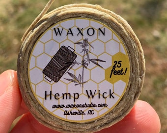 Pure beeswax coated hemp wick for healthier smoking | candle wick, lighting candles, campfire starter, organic materials, handmade