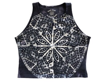 Made to Order Batik Mandala crop top | Customizable, gorgeous, unique, sexy, hand dyed top | great for yoga, festivals, concerts