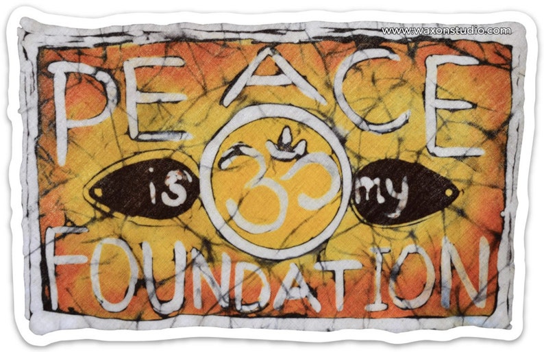 Peace Batik Sticker Zen Bumper Sticker Handmade Batik Etsy