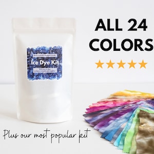 The Whole Ice Dye Kit & Caboodle: All 24 colors + our Budget Kit! Complete dyeing craft kit from waxonstudio with easy dye powders