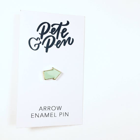 Mint Arrow Enamel Pin Etsy