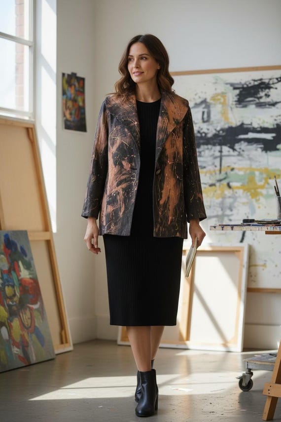 SWING JACKET hand painted - image 3