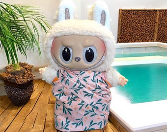 Labubu Hawaiian Outfit 3 piece set Palaka skirt hat bag