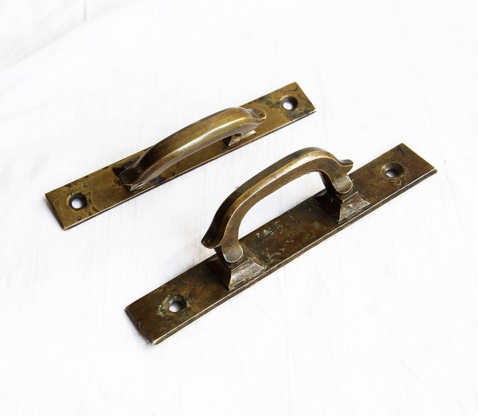 Antique Brass Window Pulls Solid Brass Door Handles Brass Etsy