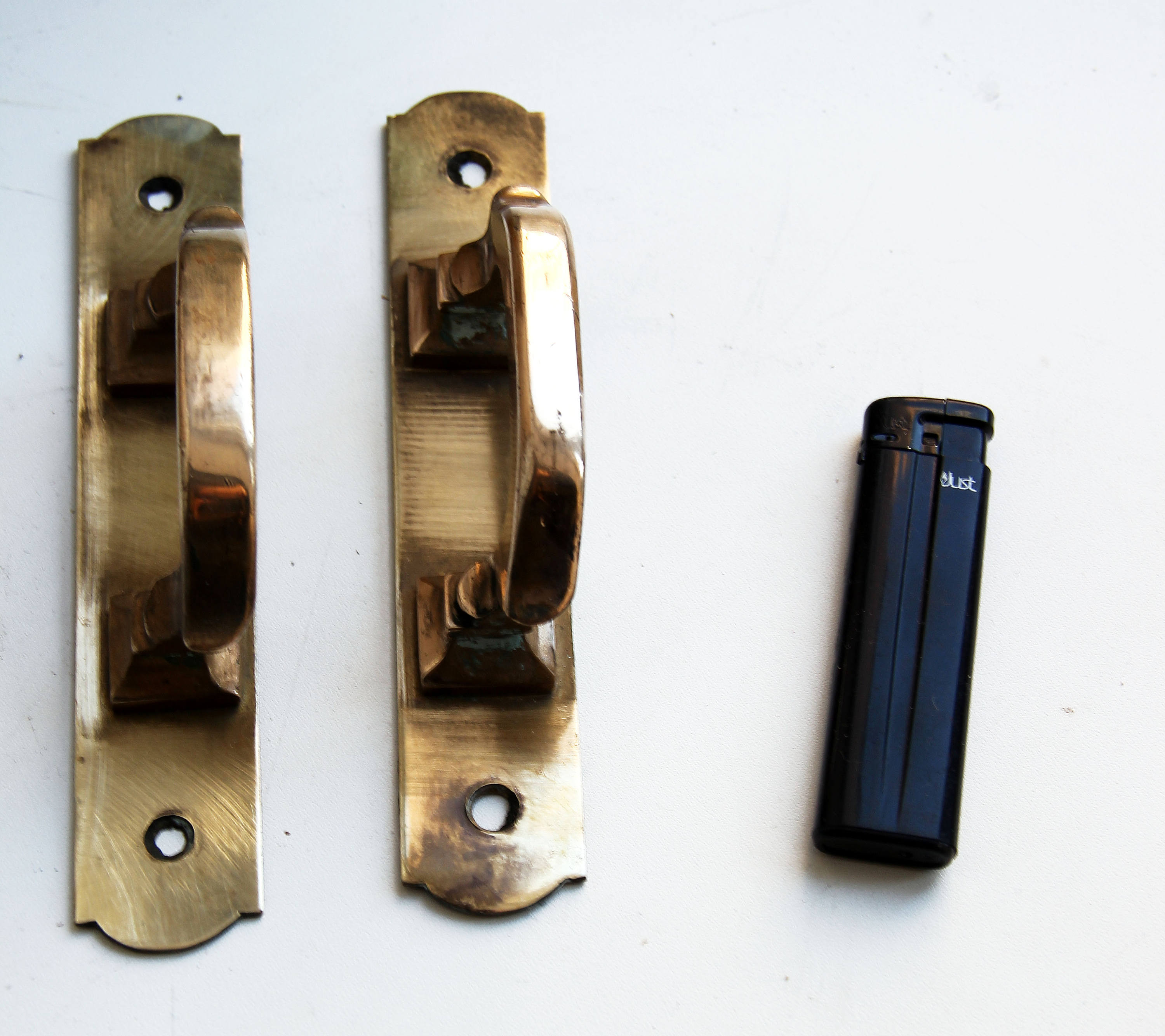 Antique Brass Window Pulls Solid Brass Door Handles Brass Etsy