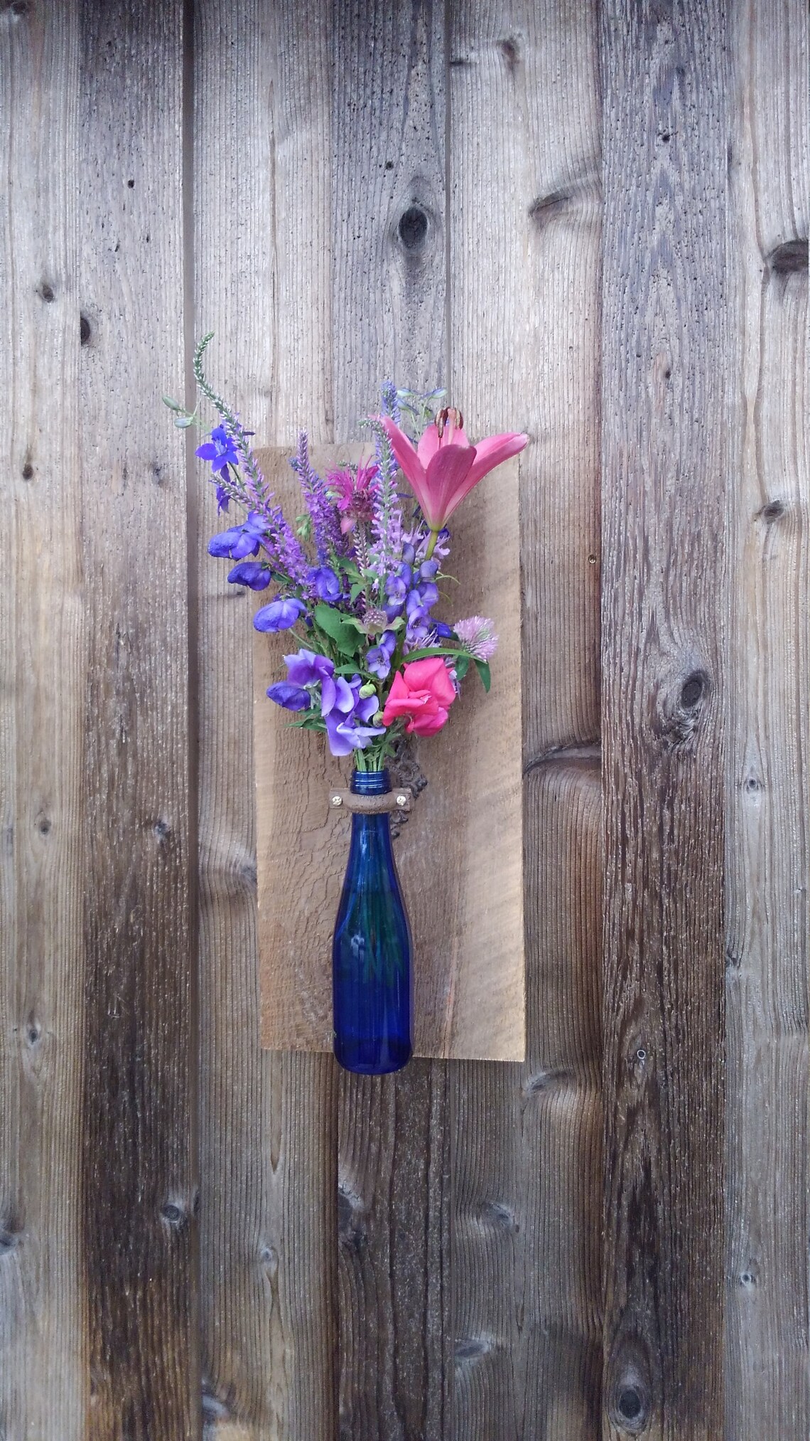 Flower Vase Wall Sconce Floral Wall Sconce Wooden Flower Etsy