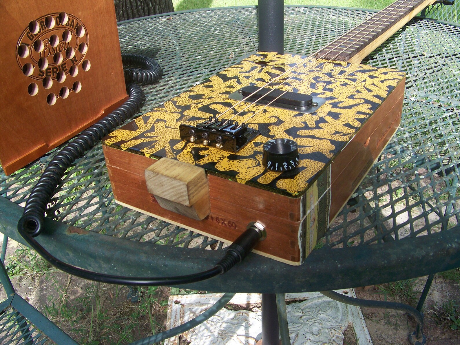 3 String Electric Cigar Box Guitar Etsy
