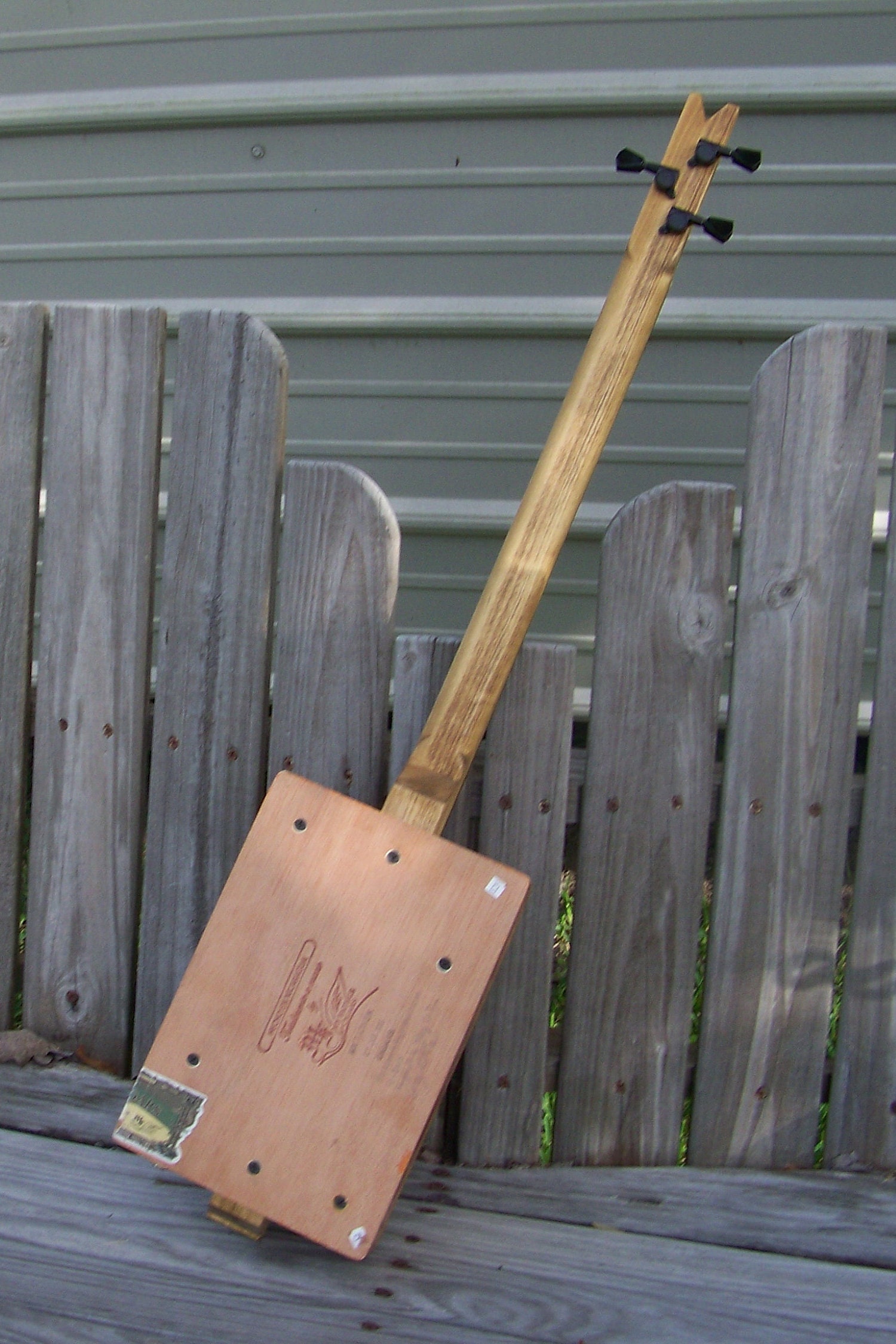3 String Electric Cigar Box Guitar Etsy