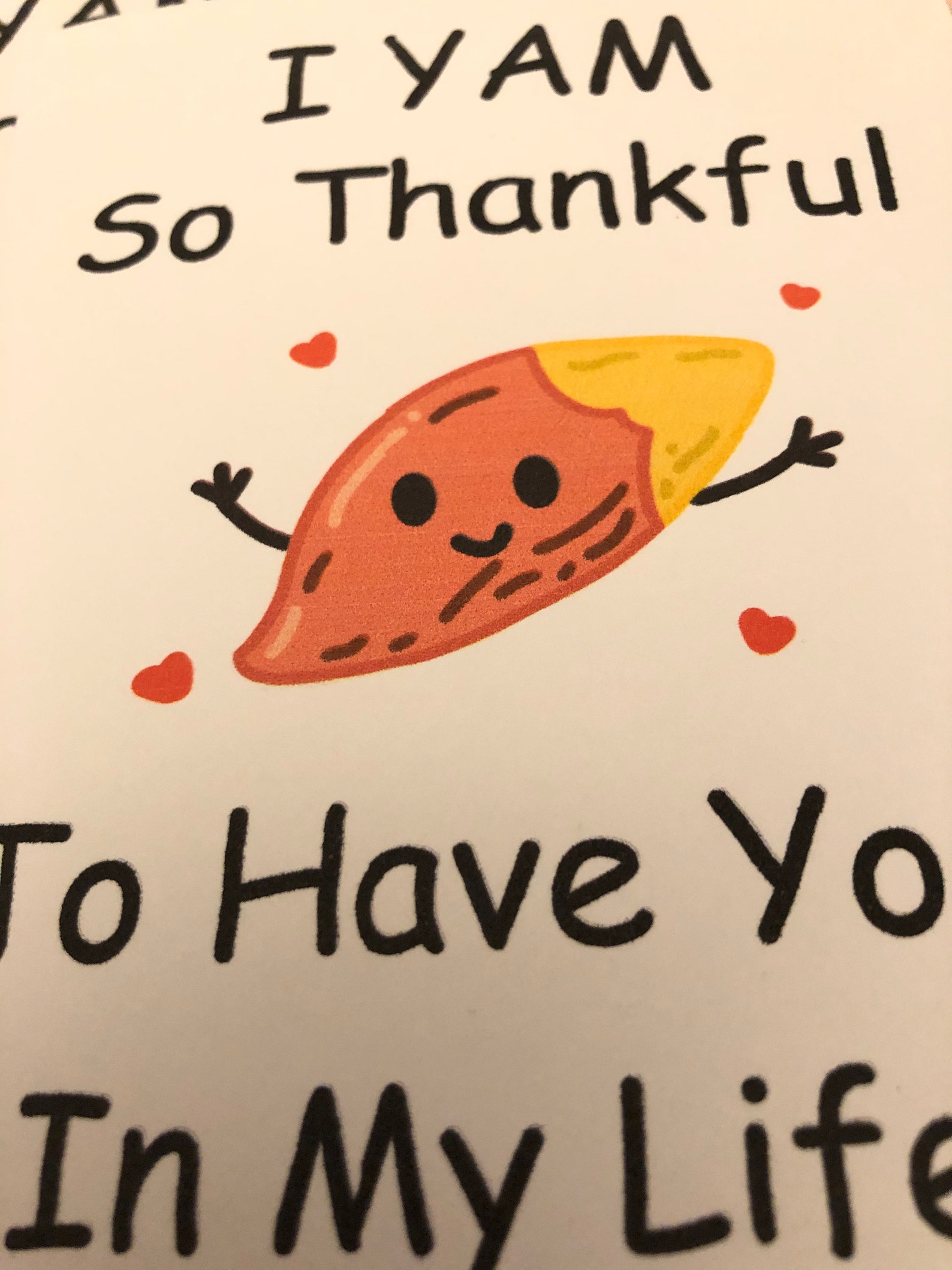 I am so thankful to have you in my life card/valentine