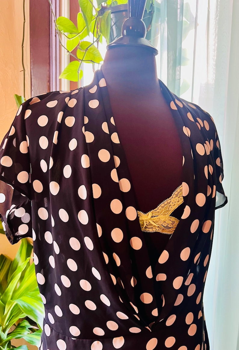 Original Mint White Polka Dot Top