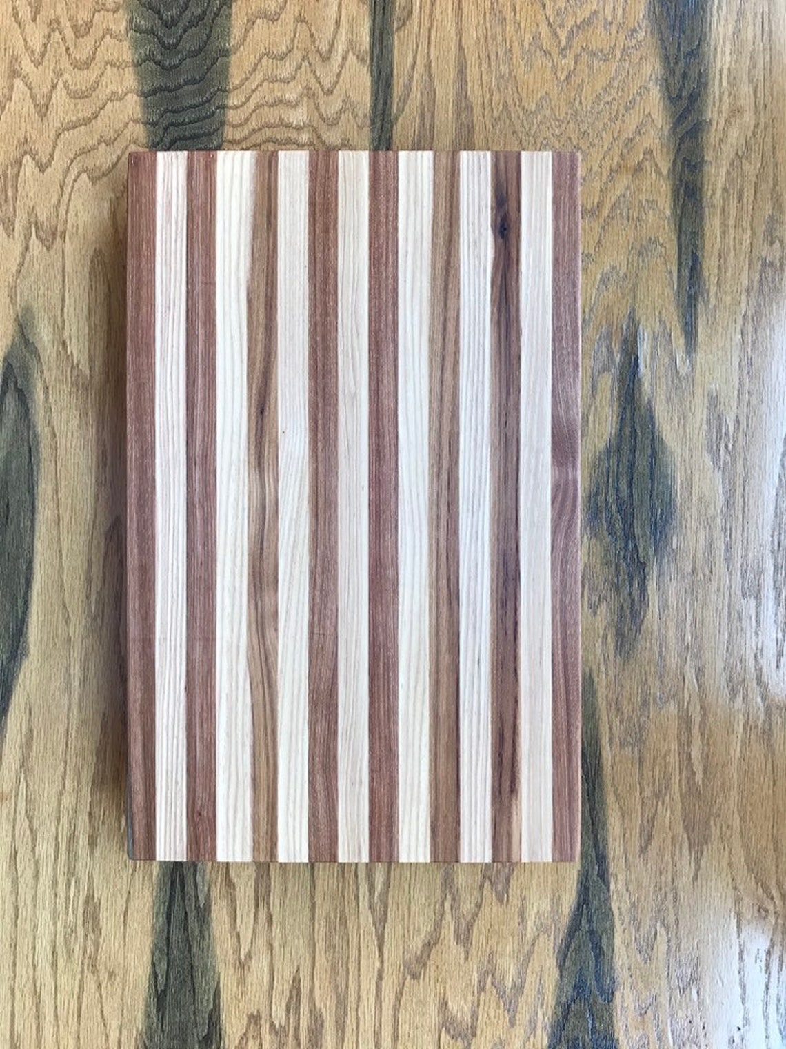 Maple/hickory Striped Cutting Board Etsy