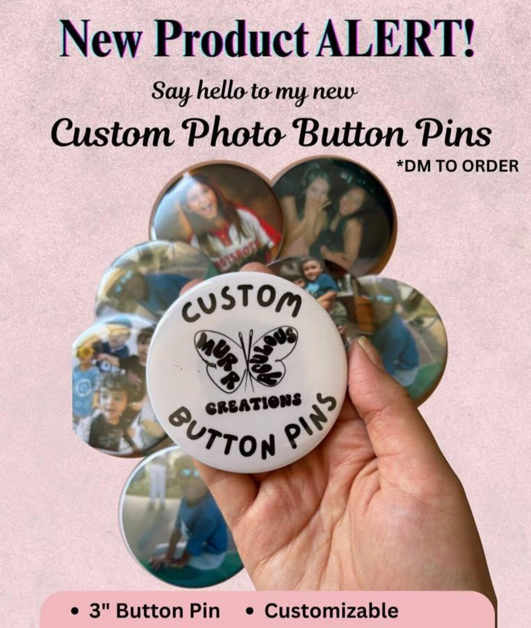 Custom 3 Inch Button Pins – Personalized Party Favors for Birthdays ...