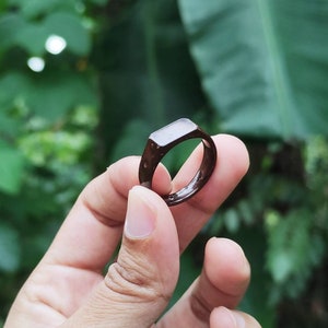 Coconut shell ring, Wood Ring, Wooden Ring, Custom Wooden Ring,engagement ring,Personalized Wood Ring Men Wood Ring women Ring Mens Jewelry