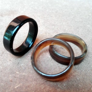 Buffalo horn ring - Horn Ring - Men's Ring - Horn Rings - Black Rings