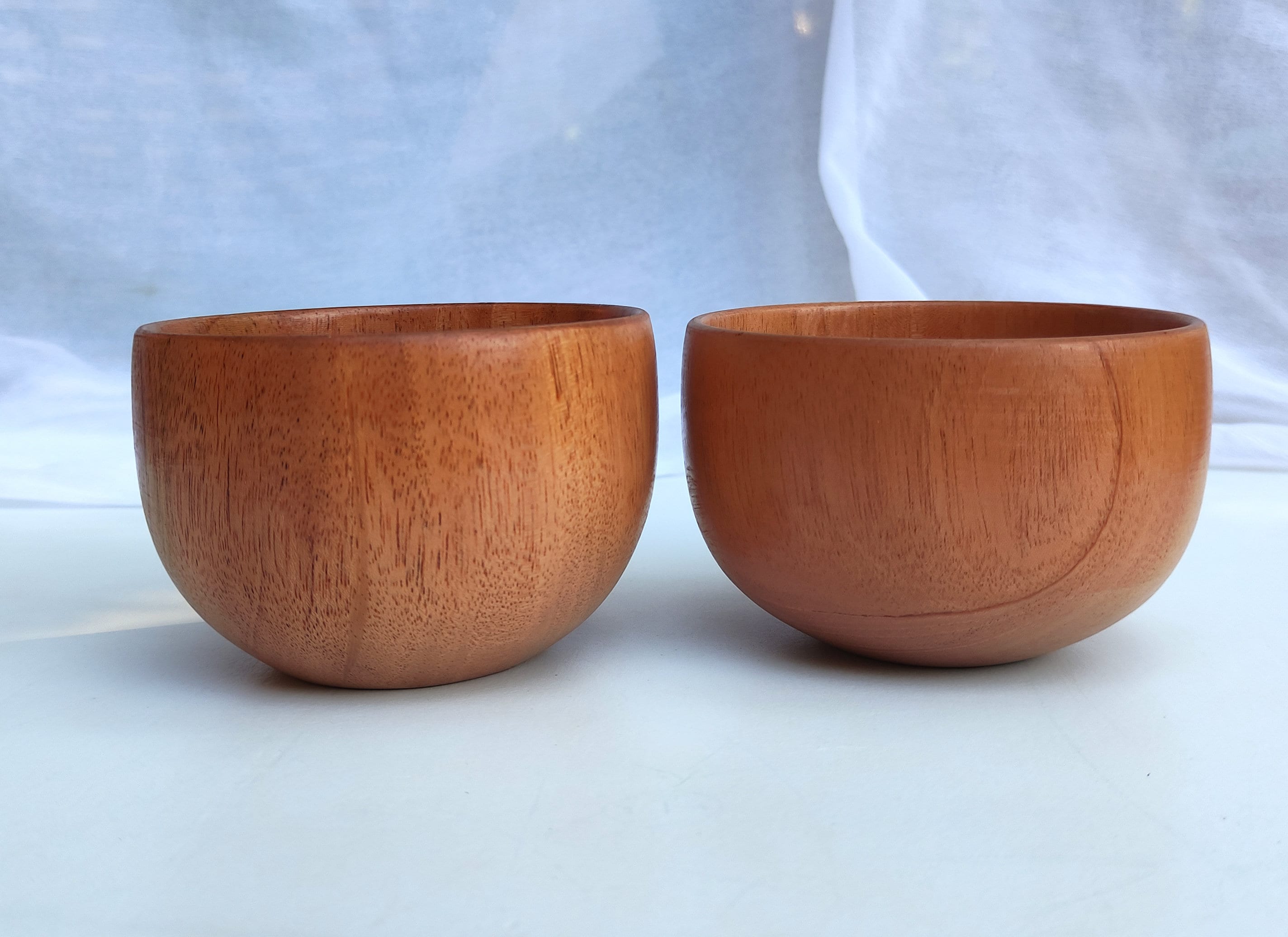 Small Wood Bowl Set 6 Pcs 3.5 Inch Mini Bowls Etsy