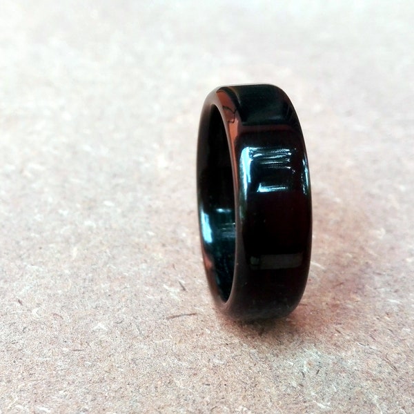 Bague corne de buffle - Bague corne - Bague homme - Bagues corne - Bagues noires