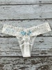 Wedding Lace Panties, thong, Bridal Underwear, Custom, Something Borrowed, Something Blue 