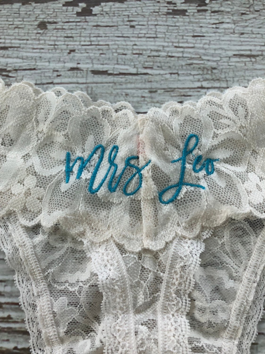 Wedding Lace Panties Thong Bridal Underwear Custom Etsy