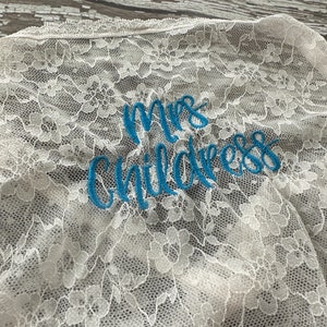 Wedding Lace Bikini Panty Bridal Underwear, Custom, Something Borrowed, Something Blue