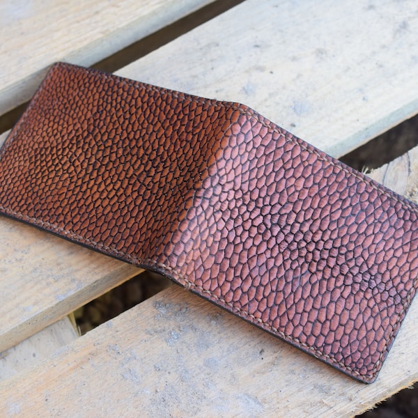 Beaver Tail & Kangaroo Leather Wallet, Perfect gift for him, great Mens Wallet, Leather Bifold, Custom Wallet, Hand Made Wallet