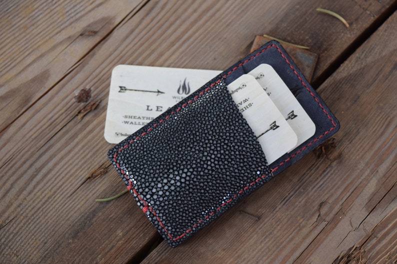 Grey Stingray Front Pocket Wallet With Money Clip Kangaroo Etsy - image 0