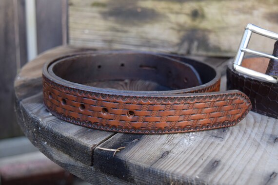 custom tooled leather belts