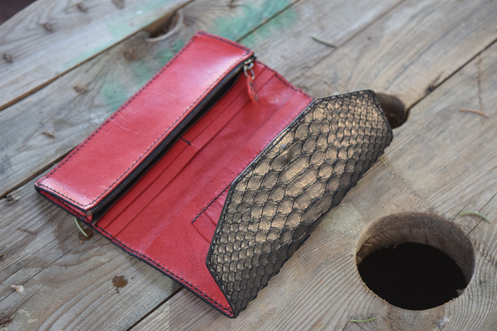 Pewter Python Clutch Leather Clutch Handmade Clutch Python | Etsy