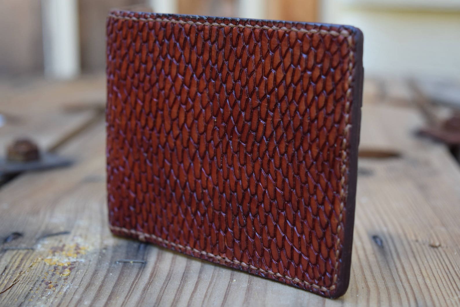 Beaver Tail Wallet/ Leather Wallet/ Mens Wallet/ Gift for him/ Etsy