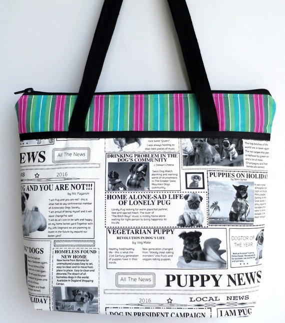 Dog Lover From New Hampshire Tote Bag With Zip Dog Lover From New Hampshire Tote Bag With Zip