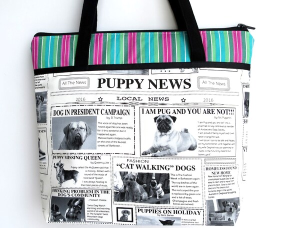 dog zip up bag