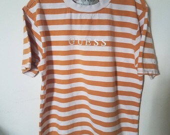 guess t shirt herr striped