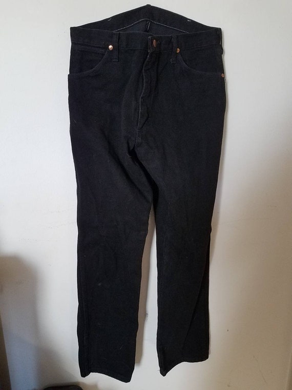 Made in USA Black Wrangler Jeans 34x32 - image 2
