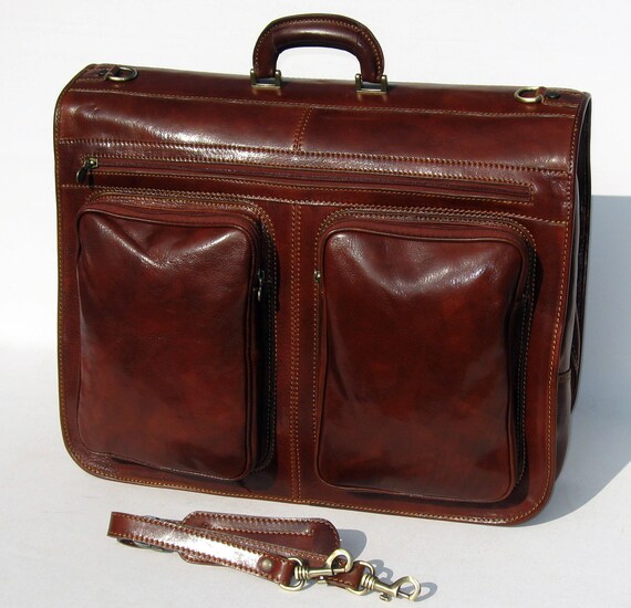 leather garment carrier