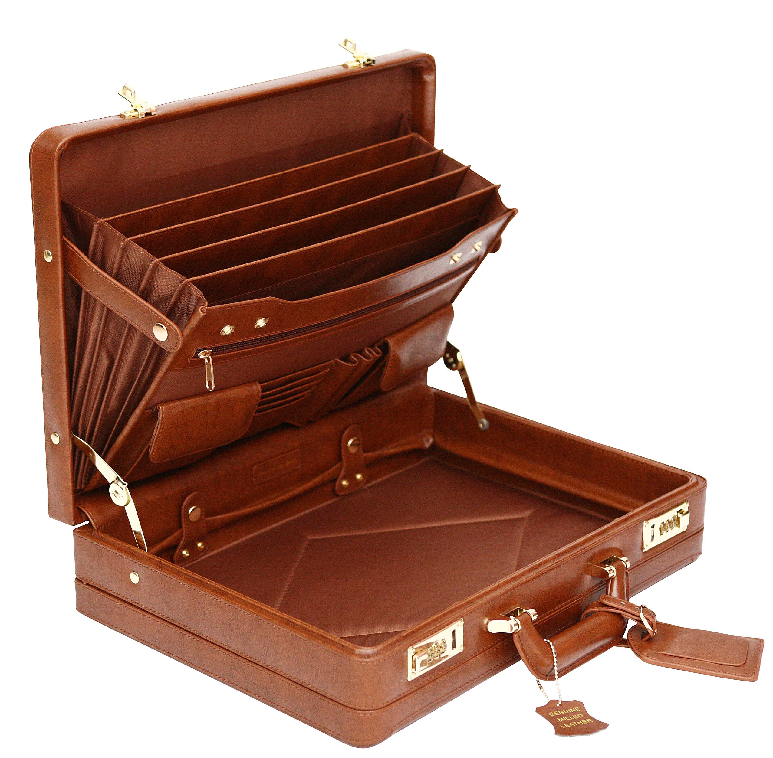 Leather Attache Case Etsy