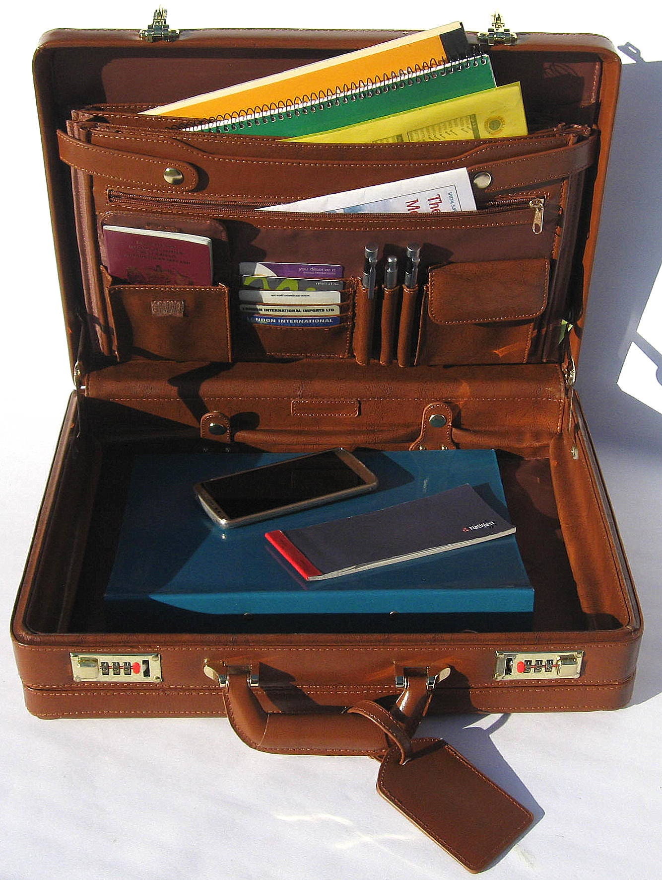 Leather Attache Case Etsy
