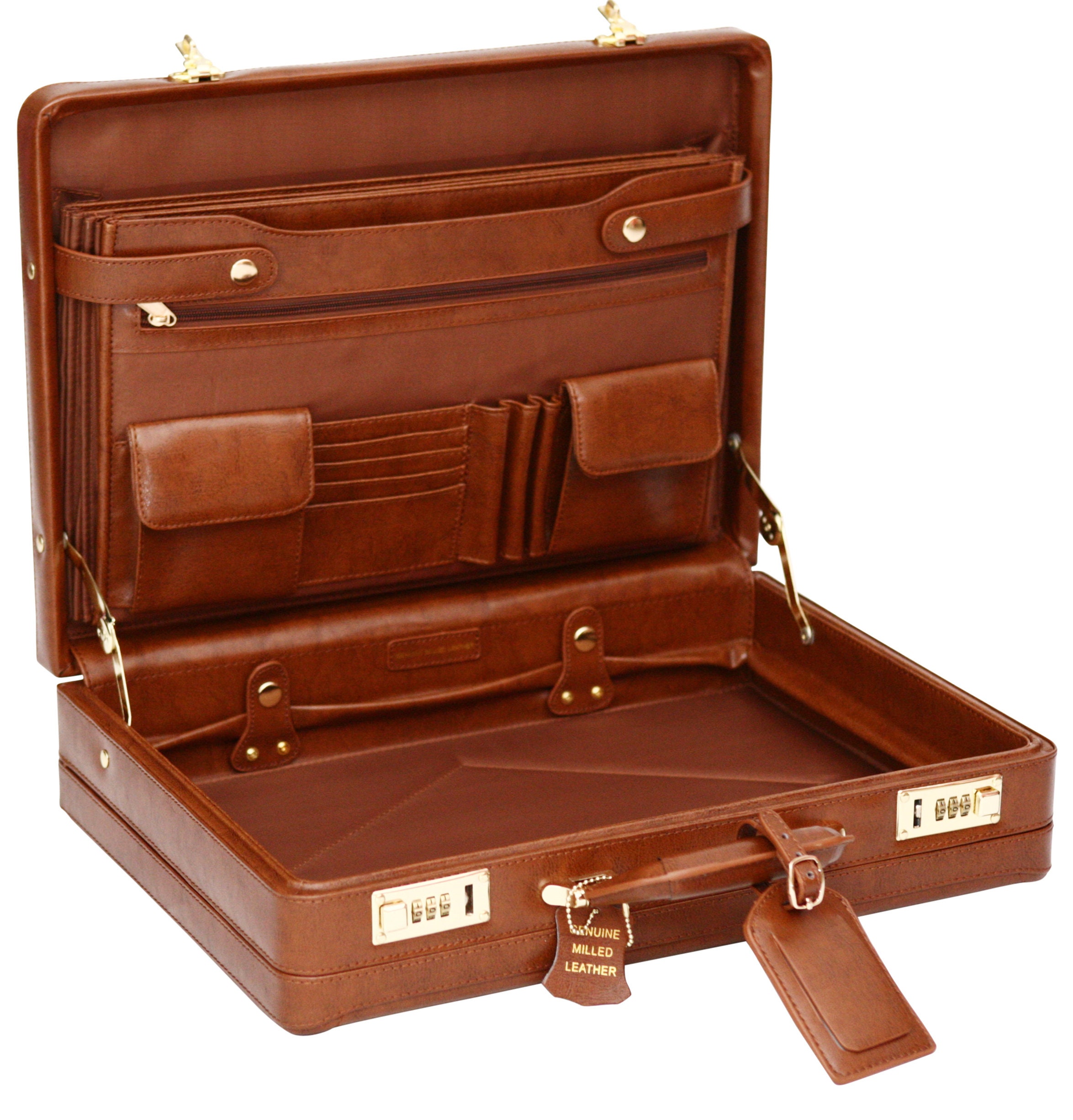 Leather Attache Case Etsy