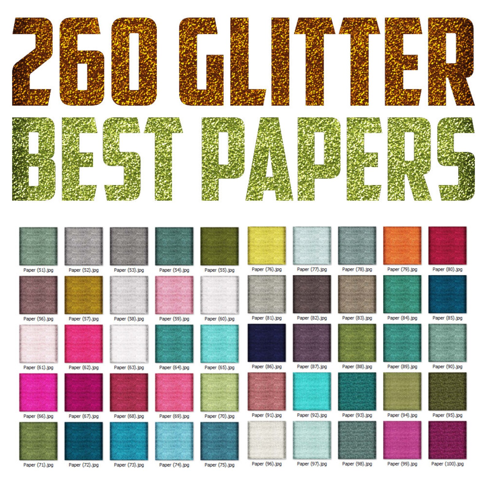 260 Glitter Best Scrapbook Digital Papers Etsy