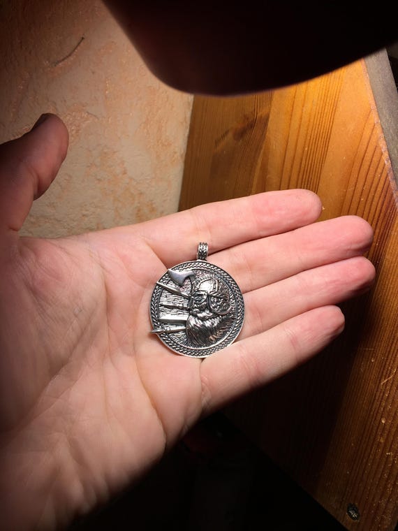 Solid Sterling, Silver 925, The Warrior, in attack in Pendant, Ethnic