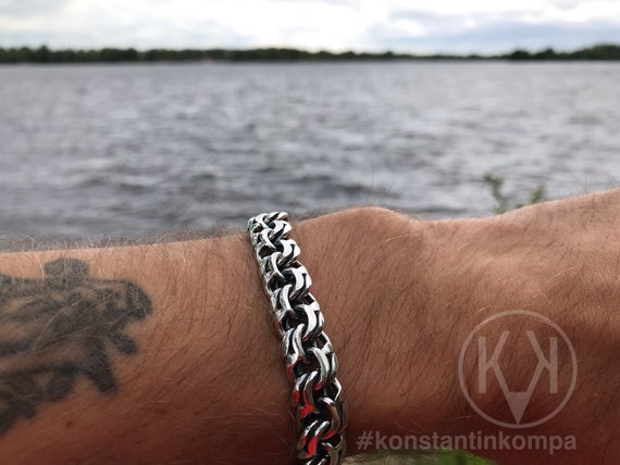 Heavy Celtic, Free shipping, Solid Silver Sterling 925, Bracelet argent, massif, Ethnic,