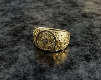 Black Hills Gold eagle ring sterling silver 12k gold C Co sz