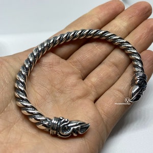 ODIN, Rabe, Massiv, Silber Sterling 925, schwer 2 oz - 56 gr., Rabe, Krähe, Rabe, Silber, Wikinger, Armband, Totem, Ethnisch, Replik