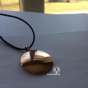 15 gr. Shaman, rose, gold, 14k, mirror, protection amulet, Pendant, Amulet, Ethnic