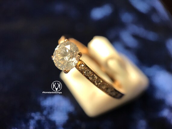 Ring, Wedding, Yellow, Gold, 14k, with Diamond,