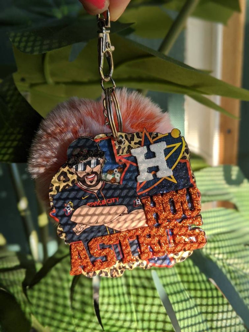 Bad Bunny X Houston Astros Keychain / Astros Keychain Etsy