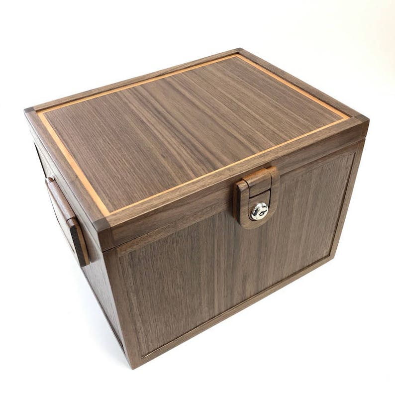 Keepsake Box With Wooden Hinge Handles and Latch Etsy